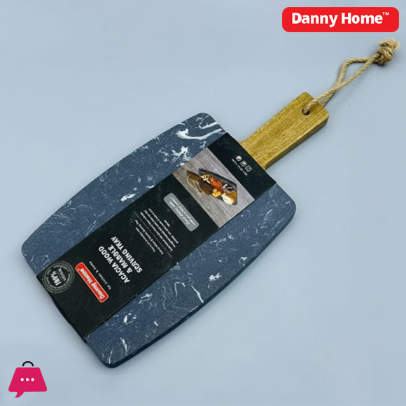 Danny Home Marble Acacia Wooden Serving Platter 38cm