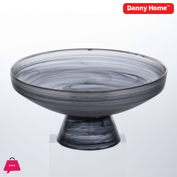 Danny Home Milky Way Glass Centerpiece Bowl 10 inches