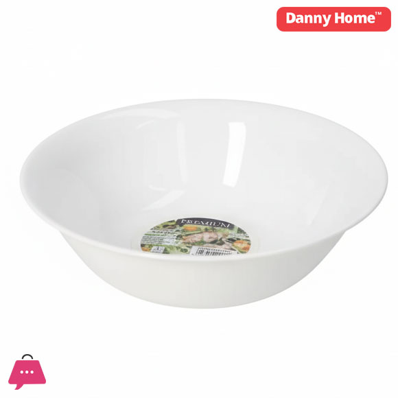 Danny Home Opal Glass White Cereal Bowl - 9inch