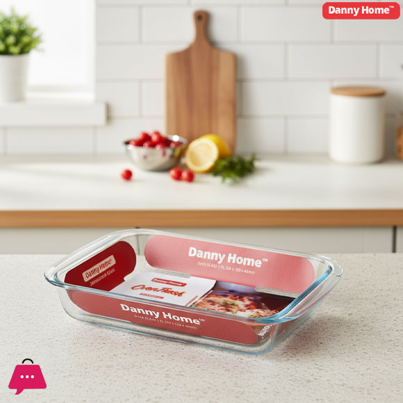 Danny Home Pyrex Glass Oven Baking Pan 1Pcs - Capacity - 1.0Liter