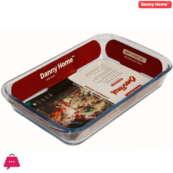 Danny Home Pyrex Glass Oven Baking Pan 1Pcs - Capacity - 3.0Liter