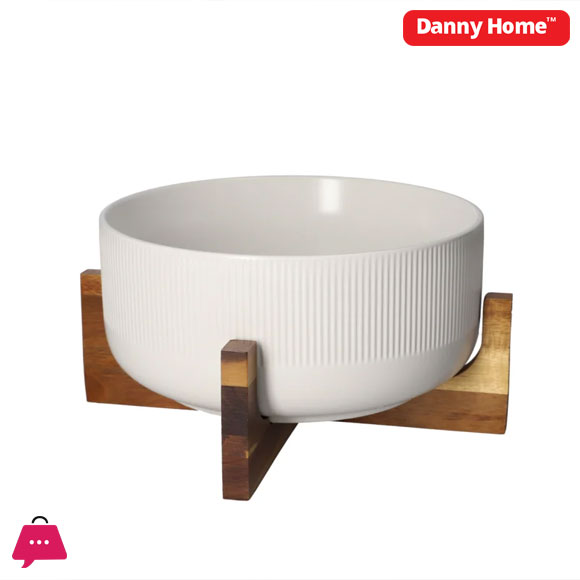Danny Home Salad Bowl & Wooden Frame 2.7Liter