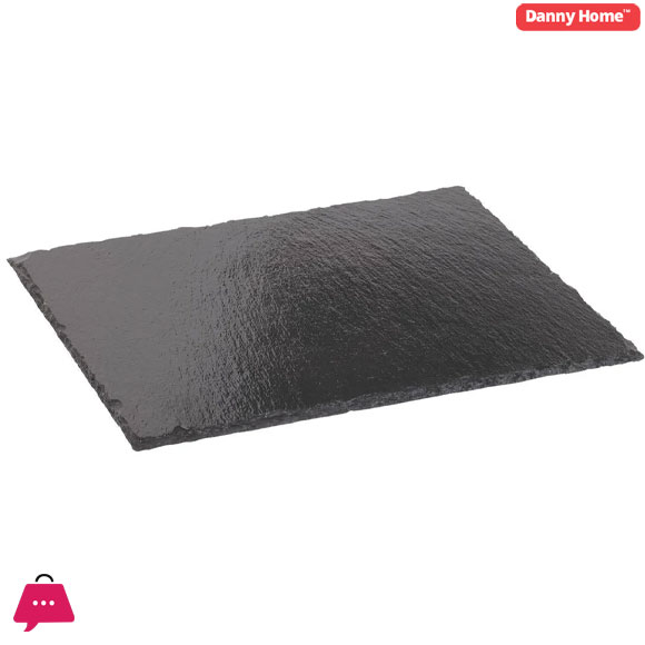 Danny Home Square Natural Stone Slate Slab Tray - 40 x 30 CM