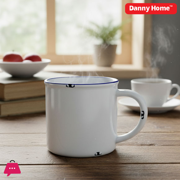 Danny Home Vintage Style Ceramic Mug - 430ml