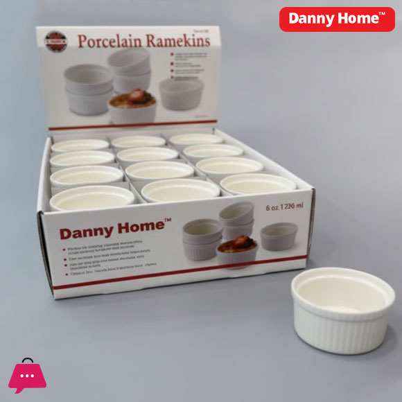 Danny Home White Cake Dish Ramekin 230ml 1-Pcs