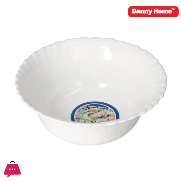 Danny Home White ceramic Salad Bowl 22cm