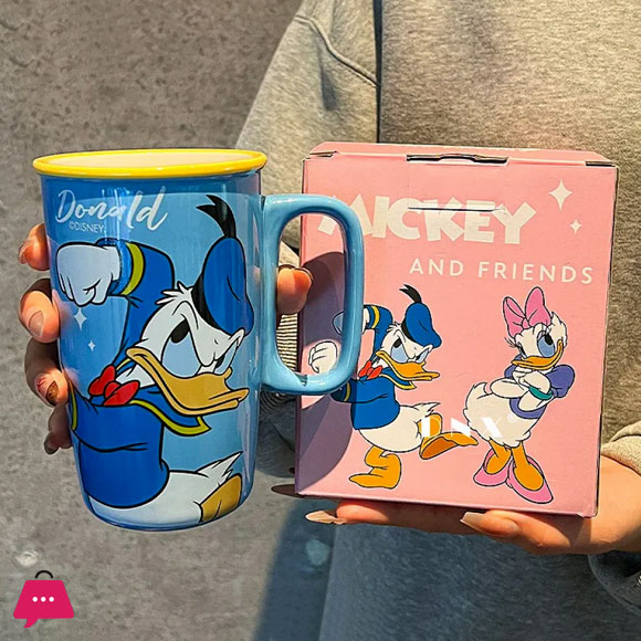 Disney Cartoon Mickey Mouse & Donald Duck Mug with Good Looks To Give Friends Birthday Gifts