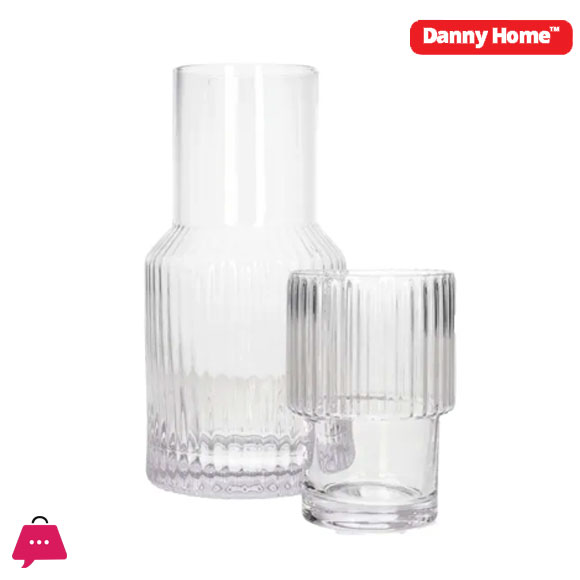 Glass Carafe & Tumbler Set 2pcs