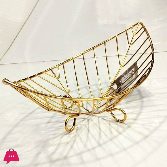 Iron Fruit Basket Nordic Style Leaf Shaped