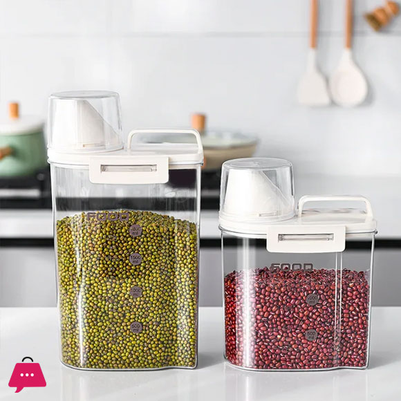 Kitchen Flour Storage Tank Food-grade Moisture-proof Rice Grains Sealed Barrel Insect-proof Rice Storage Box Snack Storage Box