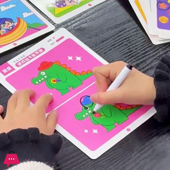 Montessori Error-Finding Puzzle Game Cards for Kids - 64pcs Educational Reusable Toys for Concentration and Intellectual Development