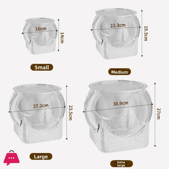 Plastic Wear-resistant Aquarium Drop-resistant Desktop Fish Bowl Goldfish Tank