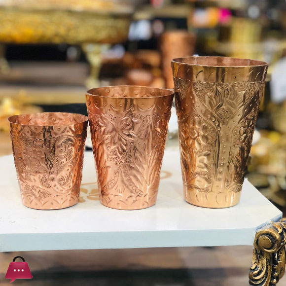 Pure Copper Glass Water Glass Drinking Ware 1Pcs