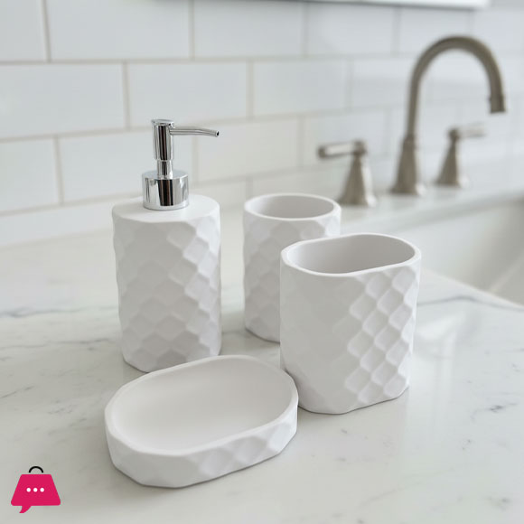Resin Bathroom Set of 4 Pcs