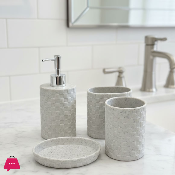 Resin Bathroom Set of 4 Pcs