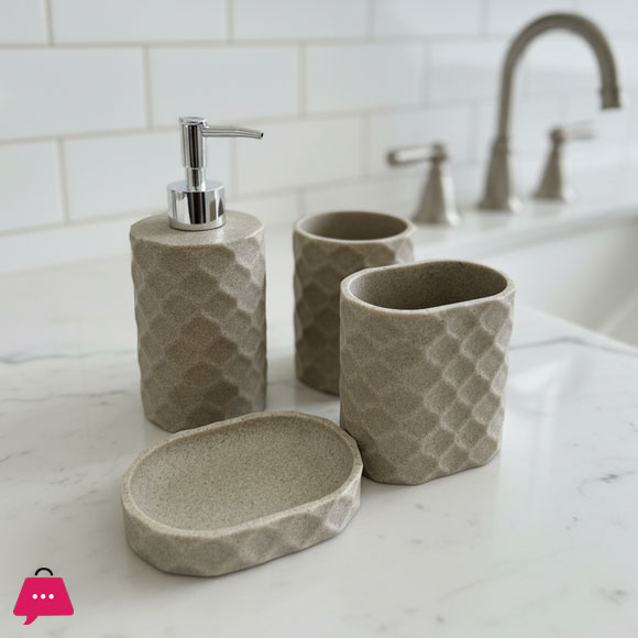 Resin Bathroom Set of 4 Pcs