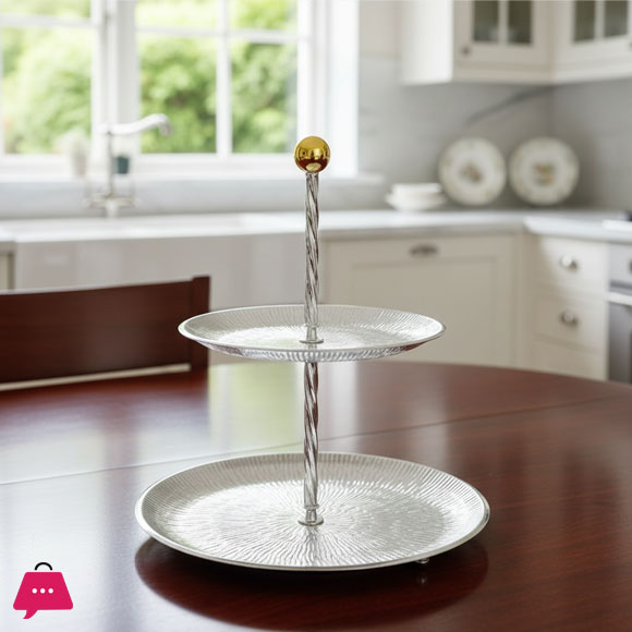 Silver Plated 2 tier Serving Platter