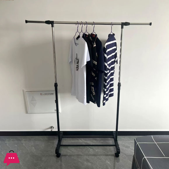 Single Pole Stainless Steal Clothes Rack