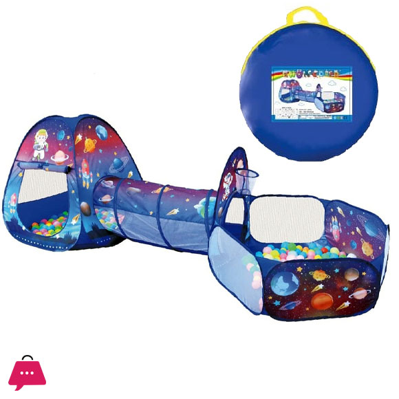 Space Station 3-in-1 Tent Ball Pit and Playhouse for Kids 288CM Long