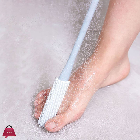 Toe Gap Cleaning Brush Foot Scrubber in Shower for All Young and Old 15.7 inch