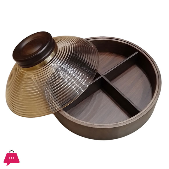 2 in 1 Wooden Serving Bowl & Dry Fruit Tray