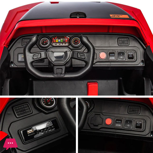2-Seater Electric Ride-On Car for Kids with USB, Bluetooth, and MP3 24V Power