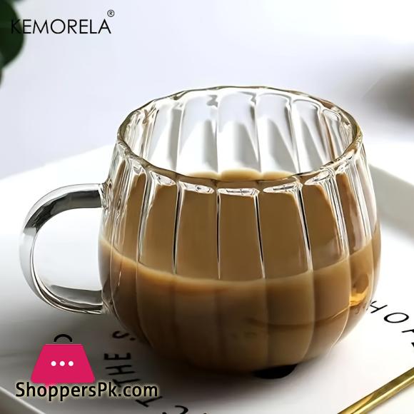 Pumpkin Shaped Glass Cups High Borosilicate Glass Water Cup 300ml