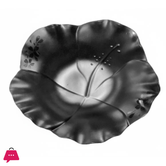 Ceramic Leaf Shape Bowl Black Color 1-Pc