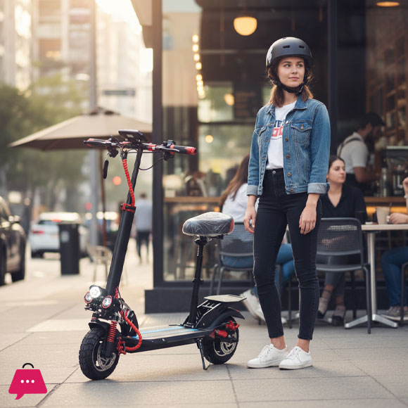 E-Scooter with Big Digital Meter Electric Scooter with Dual Shock Absorbers 48v 18Ah