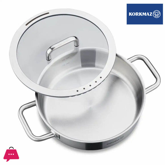 Korkmaz Aura Stainless Steel Cookware Set 8 Pcs