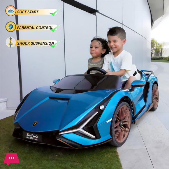 Lamborghini SIAN 2-Seater Ride-on Car for Kids 24V with Remote Control Light Music
