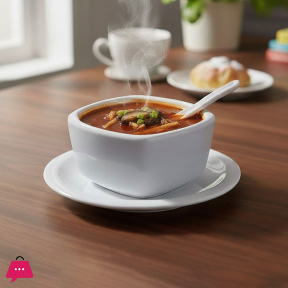 Melamine Coup Soup Bowl Saucer Set of 3