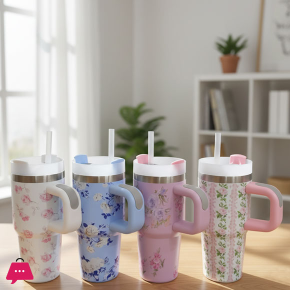 Mini Flower Design Tumbler 20oz - 420ml