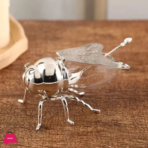 ORCHID Bee Sugar Pot with Spoon