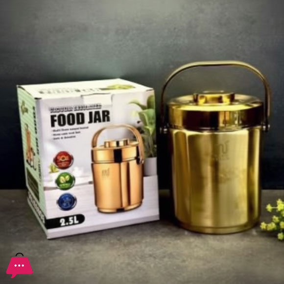 Stainless Steel Thermos Food Carrier Storage Container for Take Away 2.5 Liter