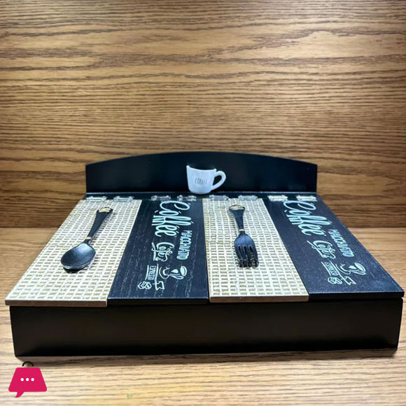 Stylish Cutlury Box Wood 009-00
