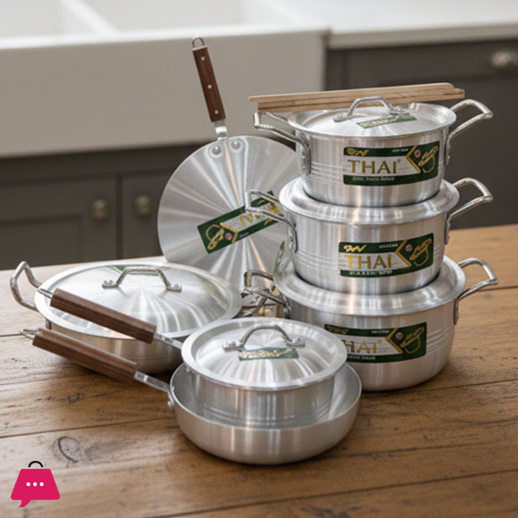 Thai Kitchen ware Cookware Set of 15 pieces