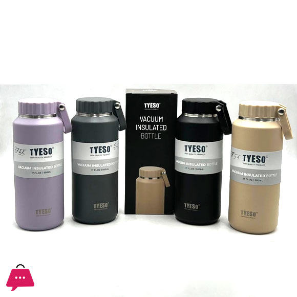 TYESO Vacuum Insulated Bottle Sports 304 Stainless Steel Hot and Cold Water Bottle