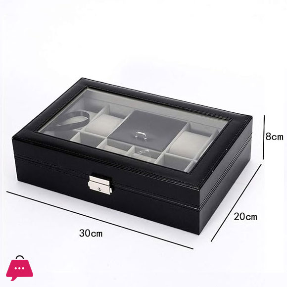 2 In 1 8 Watch Box Grids + 3 Mixed Grids PU Leather Watch Case Organizer Box Luxury Jewelry Ring Display Watch Boxes