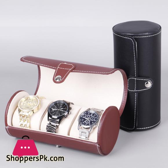 3 Slots watch Case Stylish Portable Display atch Storage Box