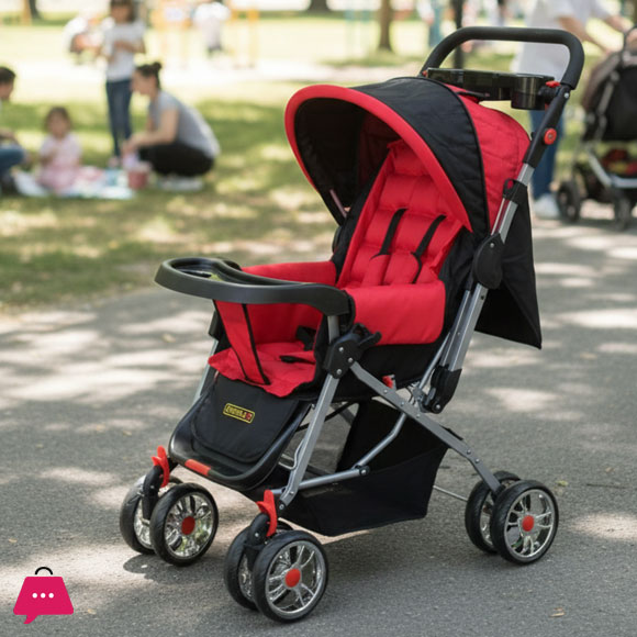 3 Position Baby Stroller in Red