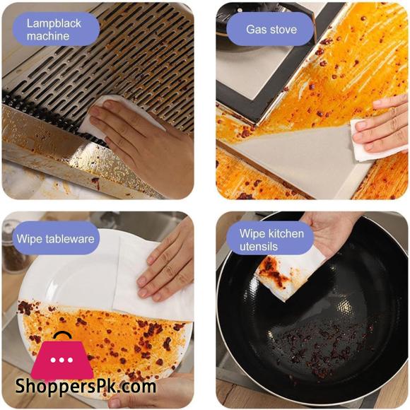 80 Pcs Kitchen Cleaning Wipes Lemon Scent – Effective Cleaning & Removing Grease & Stains