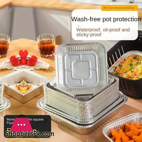 Aluminum Foil Pans,Thicken Square Tin Foil Pans Disposable Aluminum Baking Pans Pack of 10