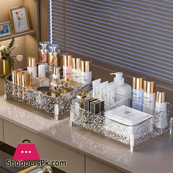 Desktop Makeup Organizer with Legs Divided Vanity Storage Organizer
