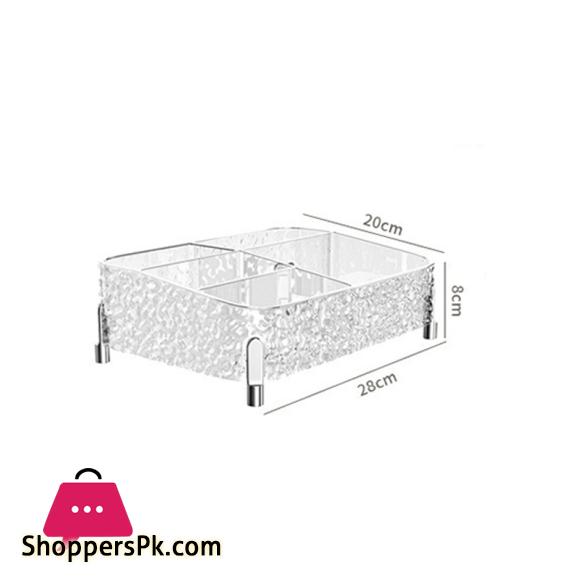 Desktop Makeup Organizer with Legs Divided Vanity Storage Organizer