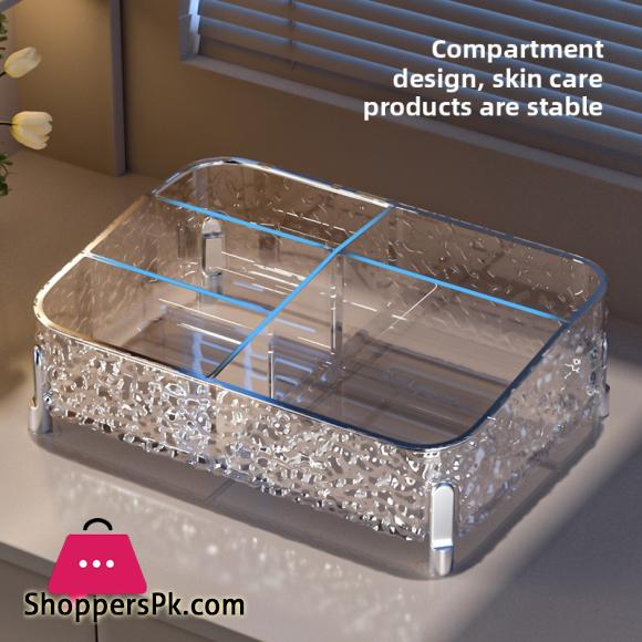 Desktop Makeup Organizer with Legs Divided Vanity Storage Organizer