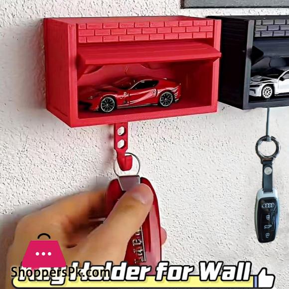 Key Holder for Wall Car Garage Key Holder with Opening Door Car Garage with Open