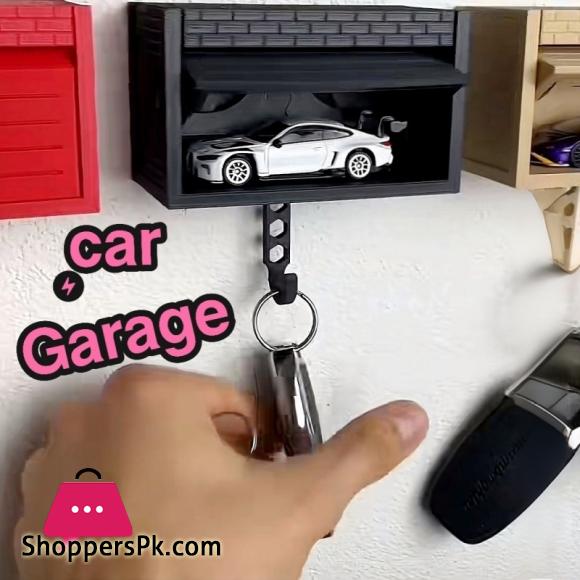 Key Holder for Wall Car Garage Key Holder with Opening Door Car Garage with Open