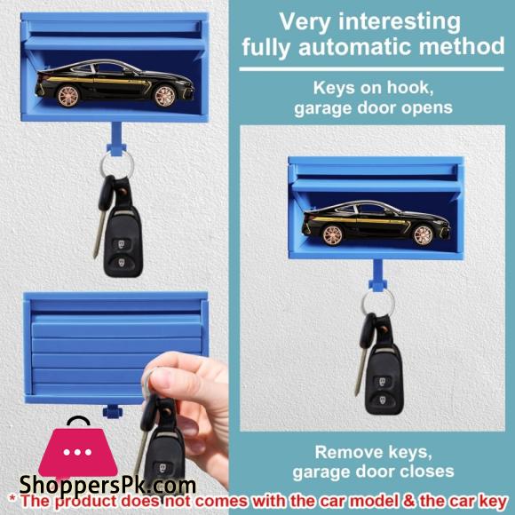 Key Holder for Wall Car Garage Key Holder with Opening Door Car Garage with Open