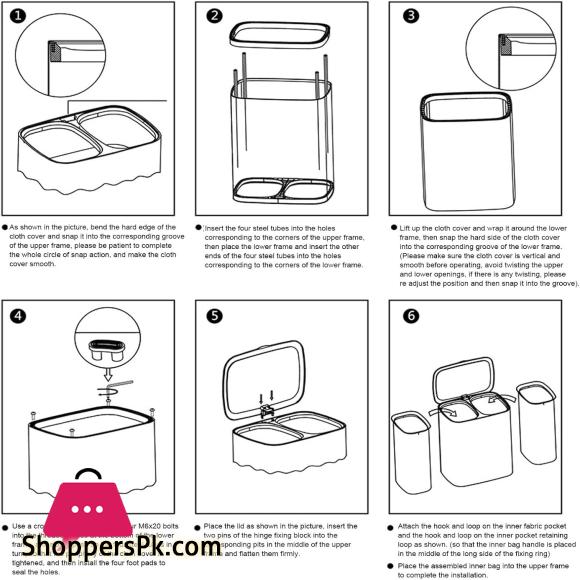 Laundry Basket with Lid Dual Compartment Design Laundry Hamper for Bathroom Laundry